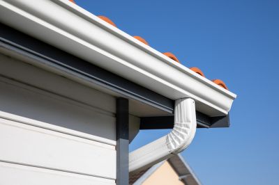 Completed gutter installation on a home